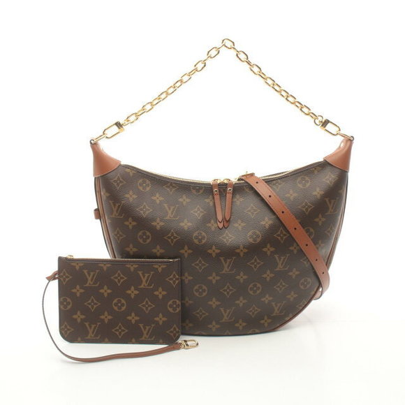 Louis Vuitton Loop Hobo Shoulder Bag Leather Monogram Reverse Brown - Picture 1 of 5